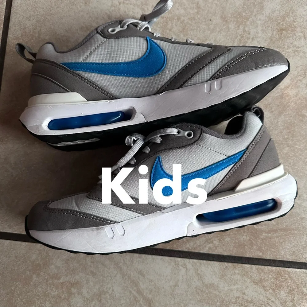 Nike Air Max Dawn Gray and Blue Sneakers youth size